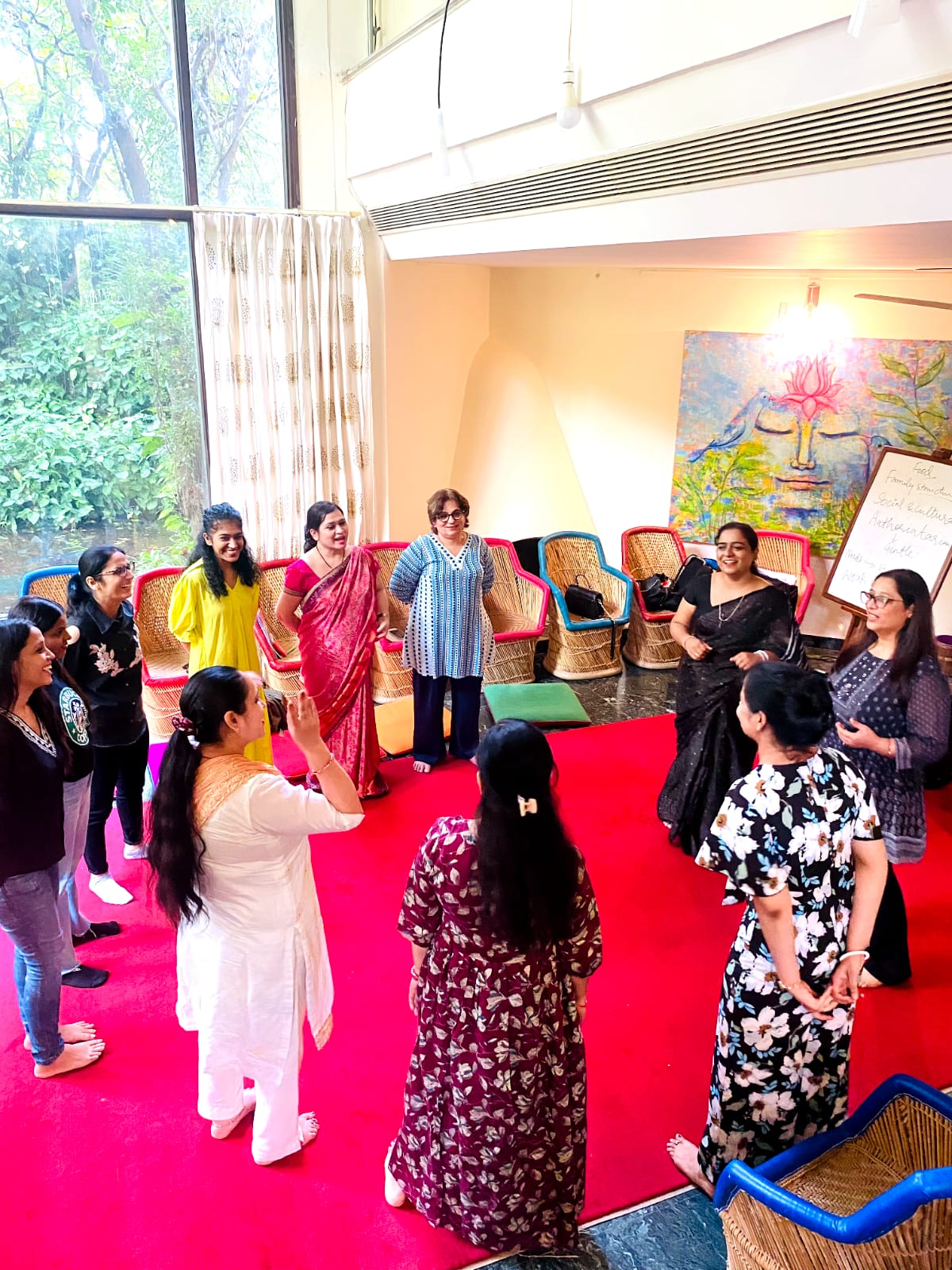 Neha Goel leading a corporate training session